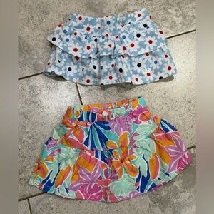 Lot of 2 toddler skorts